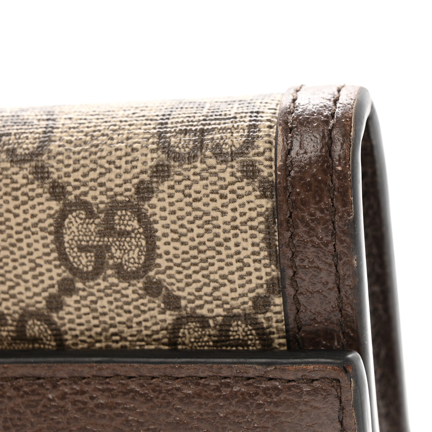 GG Supreme Monogram Web Ophidia Continental Wallet Brown