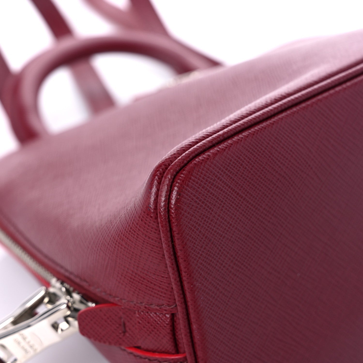 Prada Saffiano Lux Promenade Backpack Cherry 7 of 11