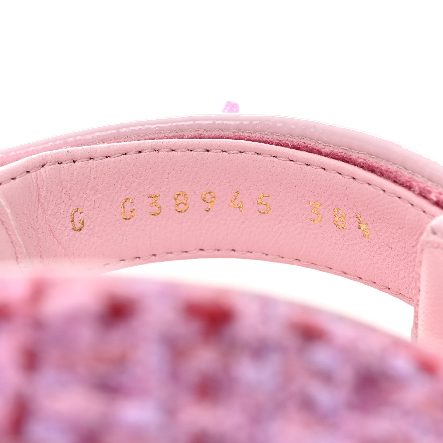 Chanel Tweed Patent Calfskin Velcro Dad Sandals 38.5 Light Purple Pink Red 8 of 10