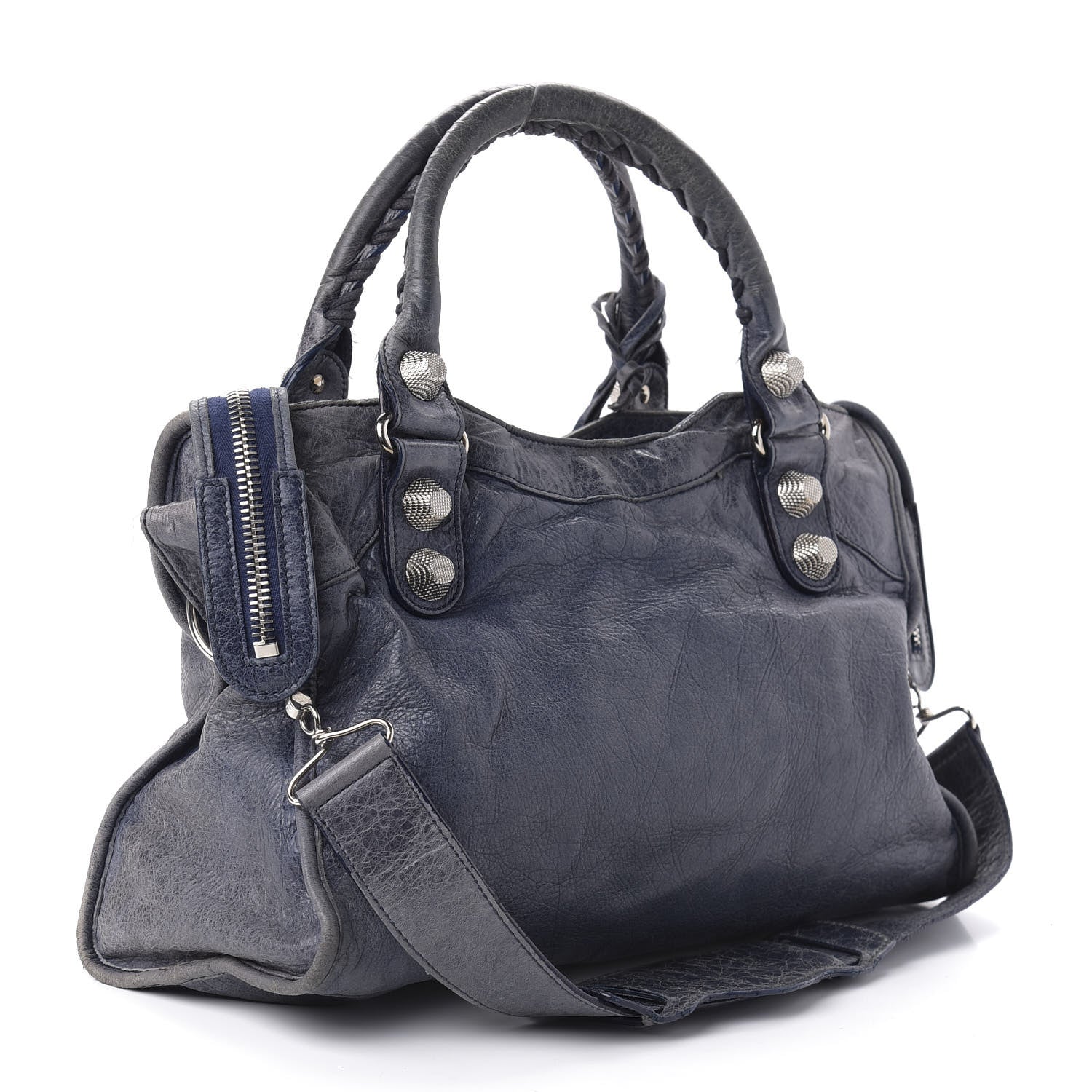 Balenciaga Agneau Giant 21 Silver Hardware City Bleu Roi 3 of 10