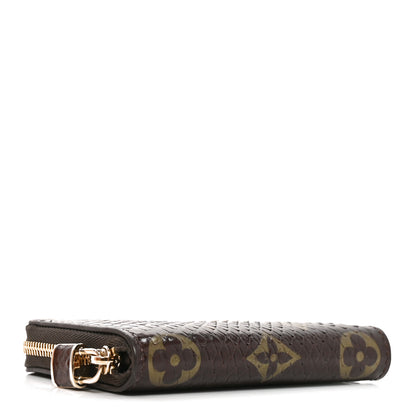 Louis Vuitton Snakeskin Monogram Zippy Padlock Coin Purse Brown 4 of 7