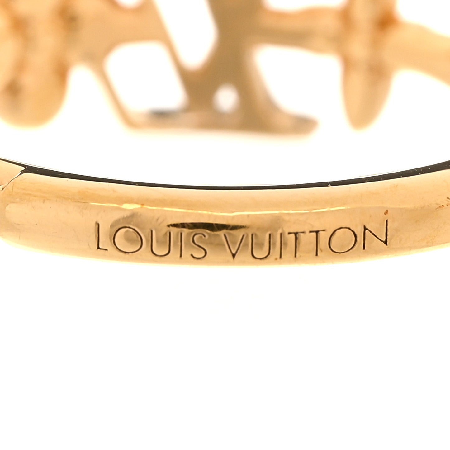 Metal Crystal LV Iconic Flower Ring M 53 6.5 Gold