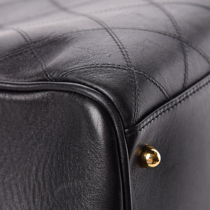 Chanel Calfskin Stitched XL Weekender Black 13 of 14