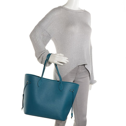 Louis Vuitton Epi Neverfull MM Cyan 2 of 10