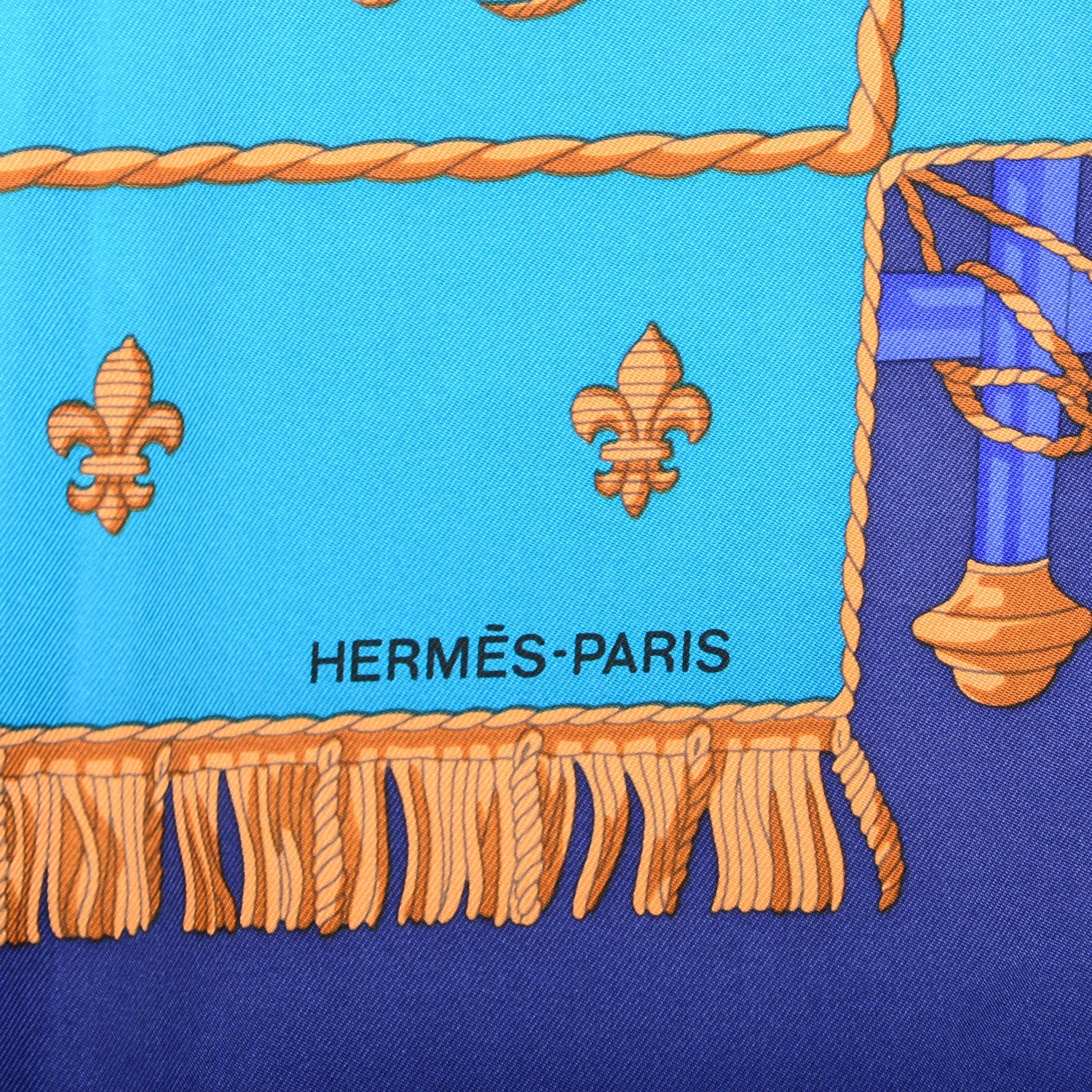 Hermes Silk Vue Du Carrosse De La Galere La Reale Scarf 90 Bleu Nuit Cobalt Violet 5 of 6