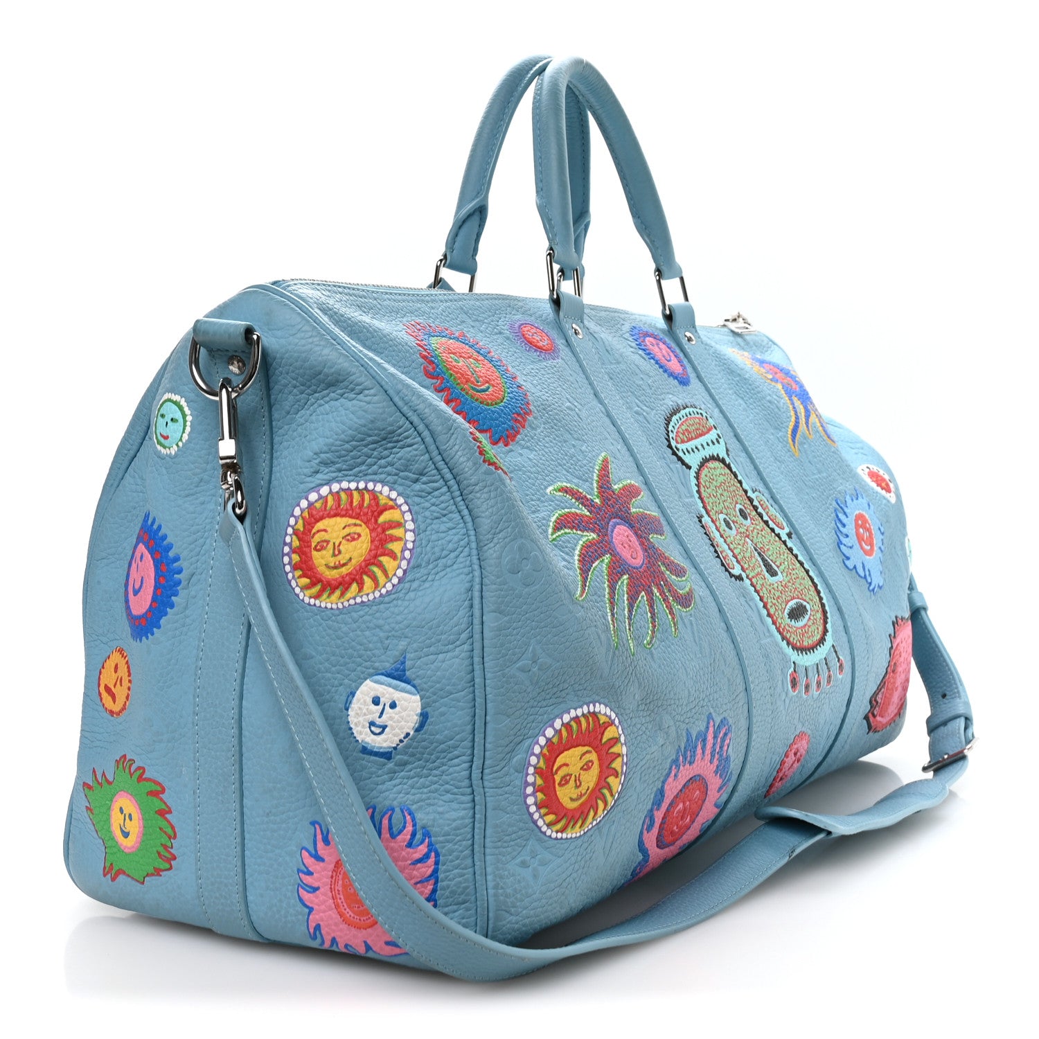 Louis Vuitton LV X YK Taurillon Monogram Keepall Bandouliere 50 Blue Multicolor 2 of 8
