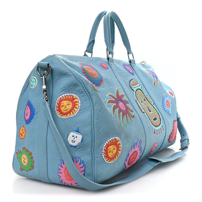Louis Vuitton LV X YK Taurillon Monogram Keepall Bandouliere 50 Blue Multicolor 2 of 8