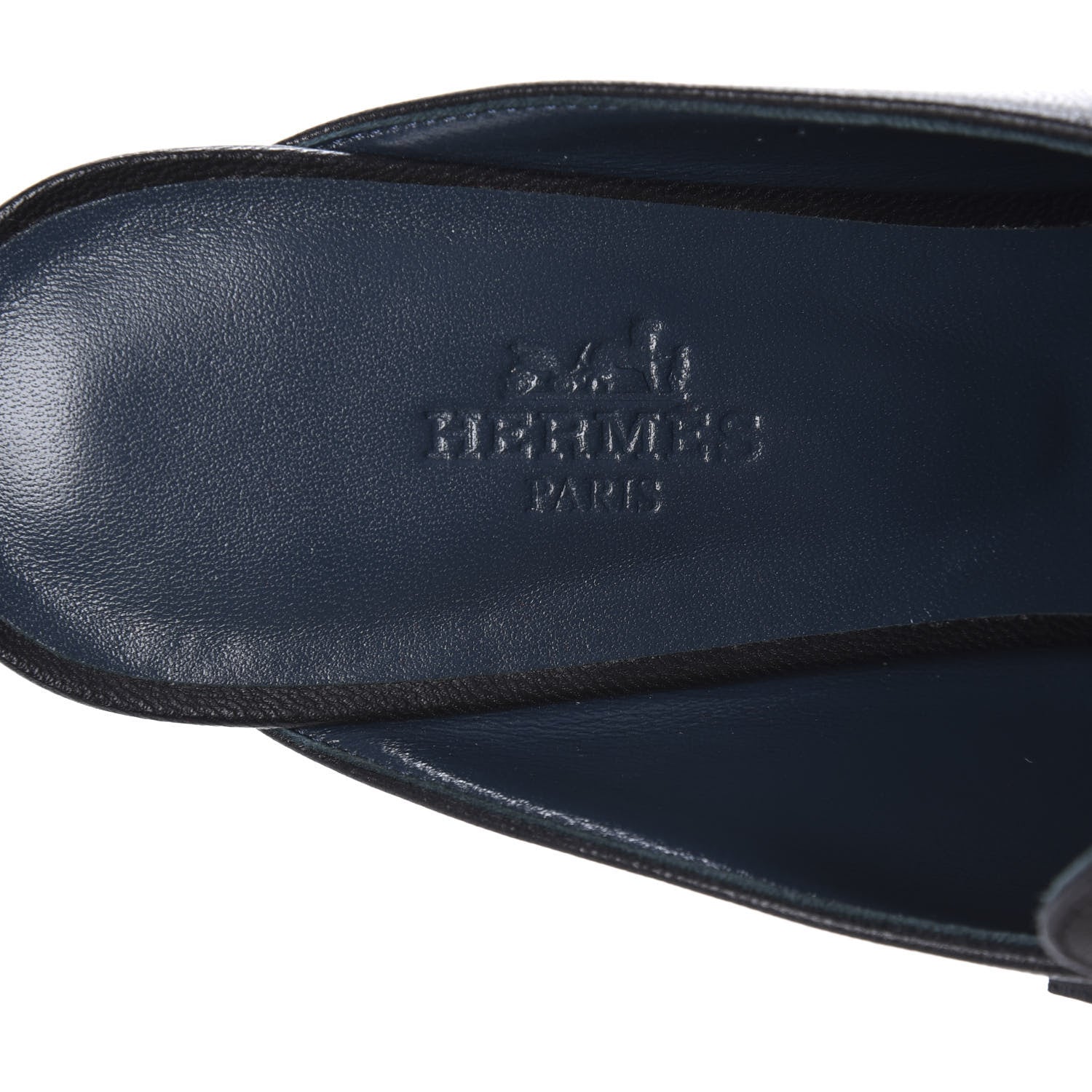 Hermes Goatskin Paradis Mules 37.5 Black 7 of 10