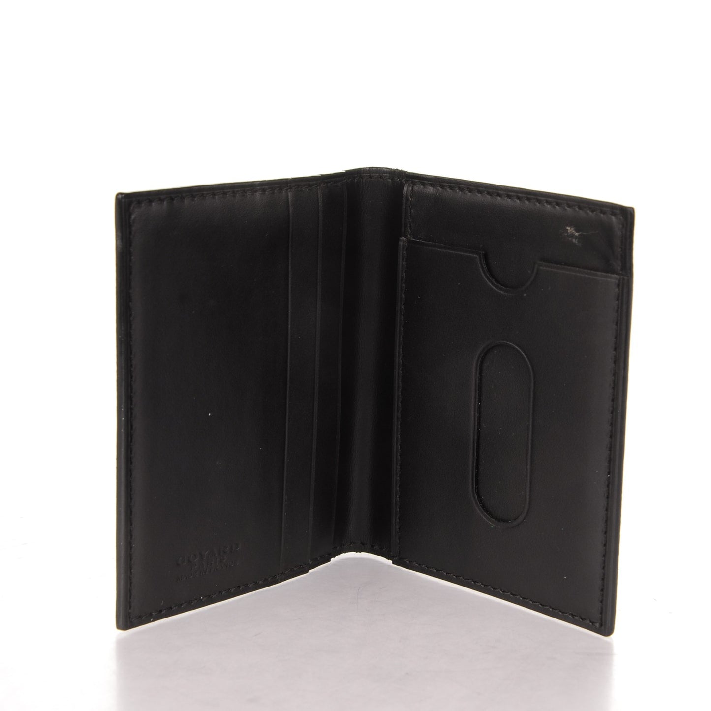Goyardine Saint Marc Folding Card Case Black