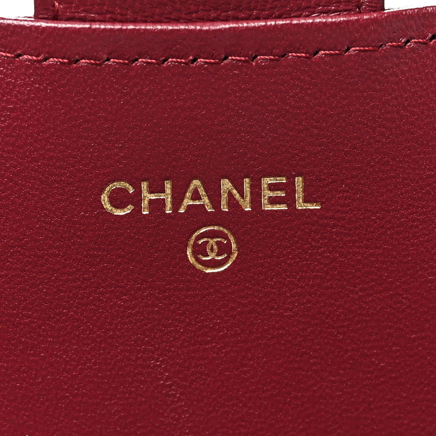 Chanel Lambskin Quilted Phone Holder Wallet on Removable Chain Burgundy 10 of 18