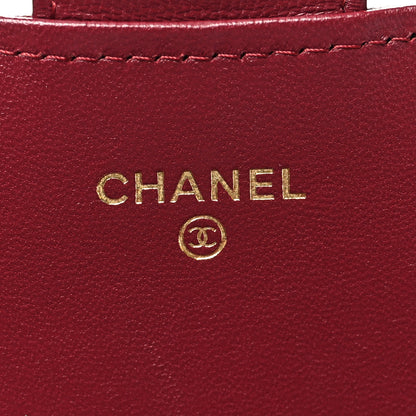 Chanel Lambskin Quilted Phone Holder Wallet on Removable Chain Burgundy 10 of 18