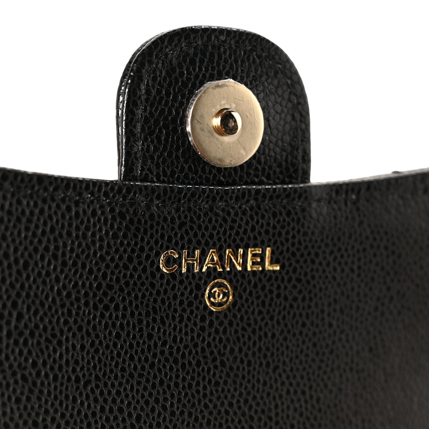 Chanel Caviar Quilted Flap Phone Holder With Chain Black Black 9 of 14