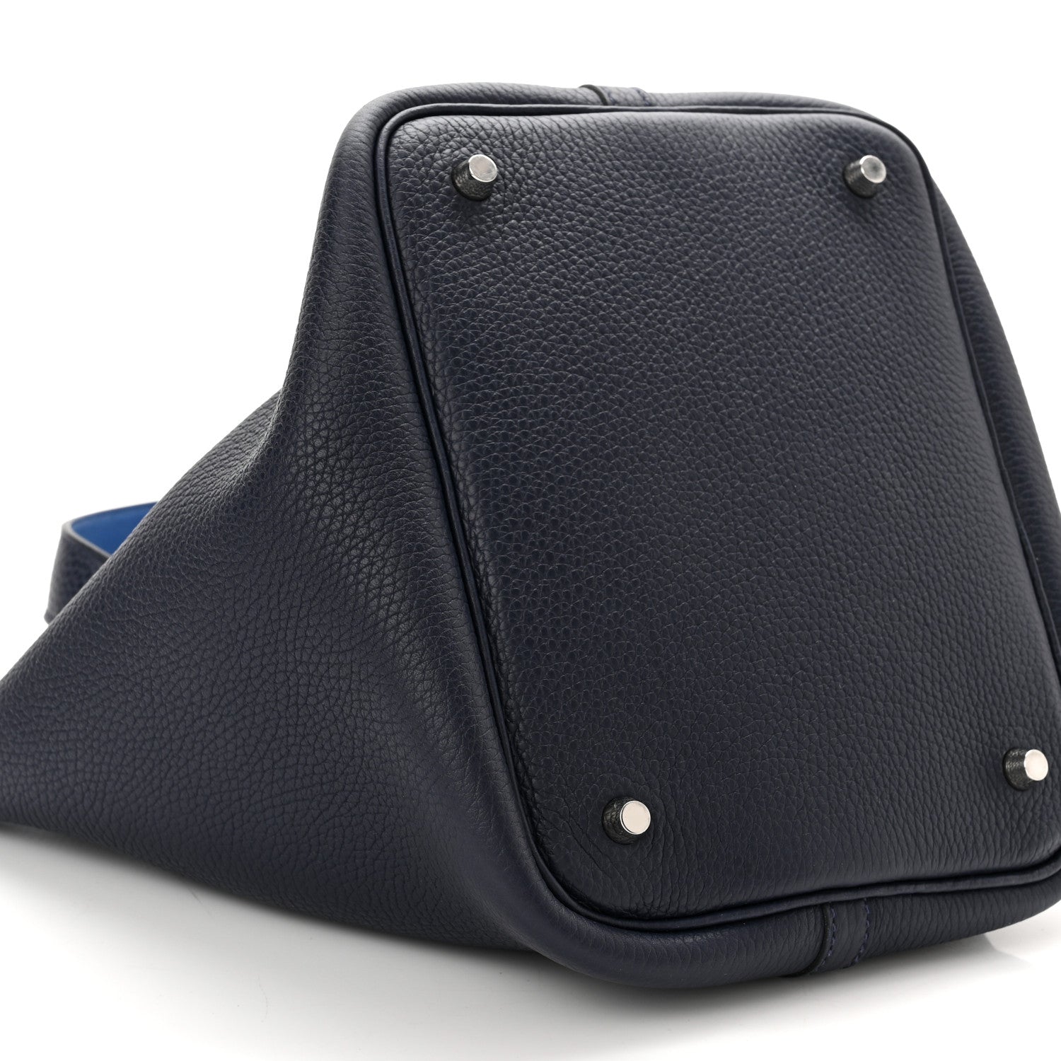 Hermes Taurillon Clemence Swift Eclat Picotin Lock 22 MM Bleu Nuit Bleu Zellige 9 of 11