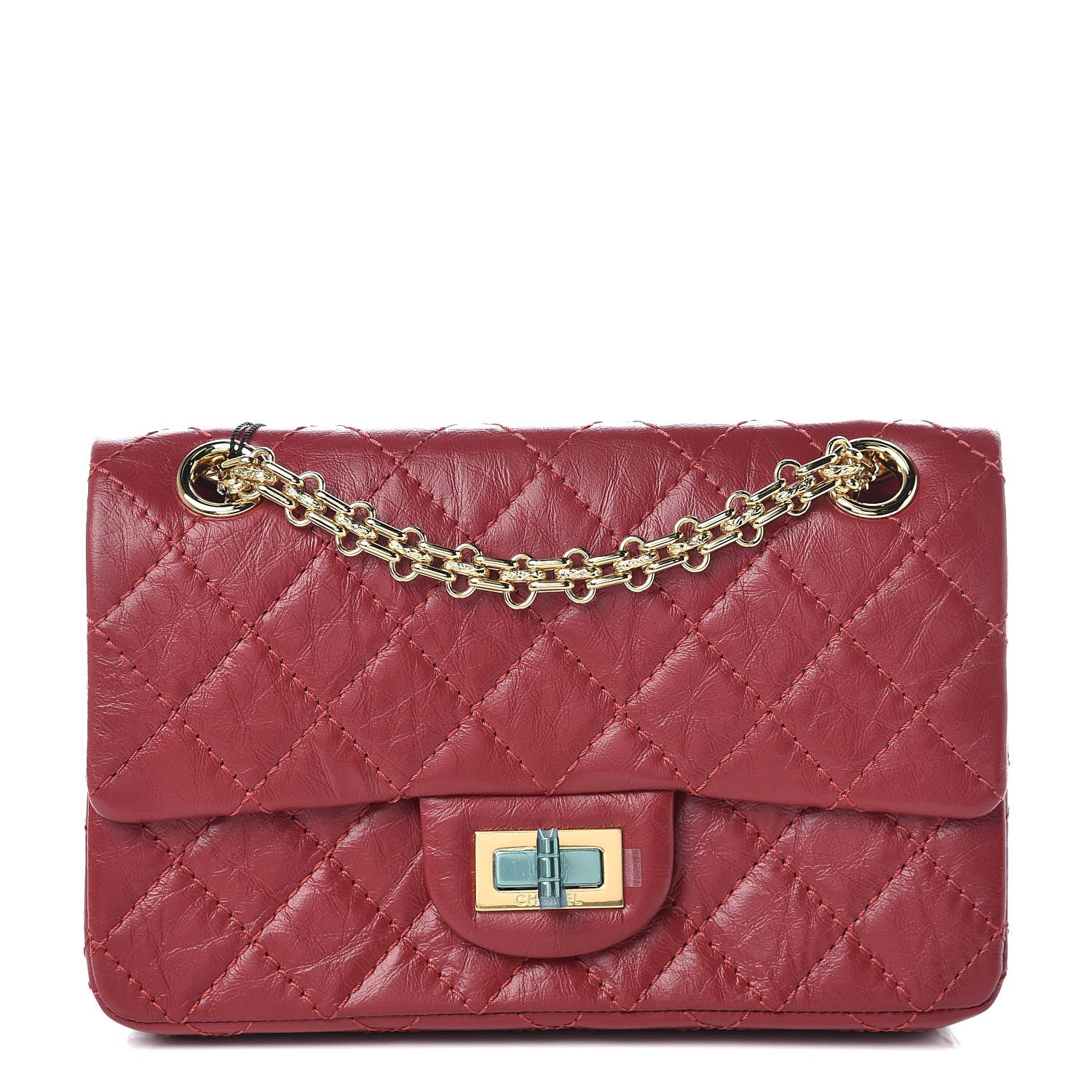 Chanel Aged Calfskin Quilted 2.55 Reissue Mini Flap Red 1 of 10