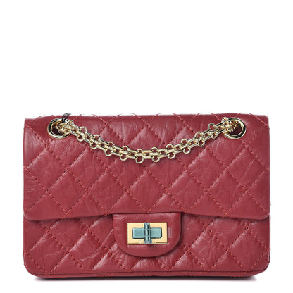Chanel Aged Calfskin Quilted 2.55 Reissue Mini Flap Red 1 of 10