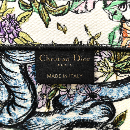 Christian Dior Canvas Embroidered Large D-Constellation Book Tote Latte Multicolor 11 of 13
