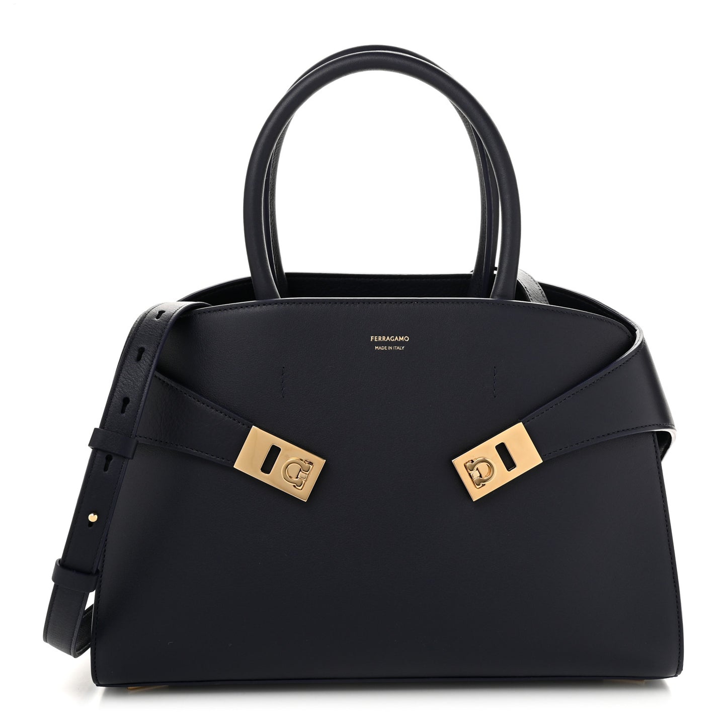 Calfskin Small Hug Bag Midnight