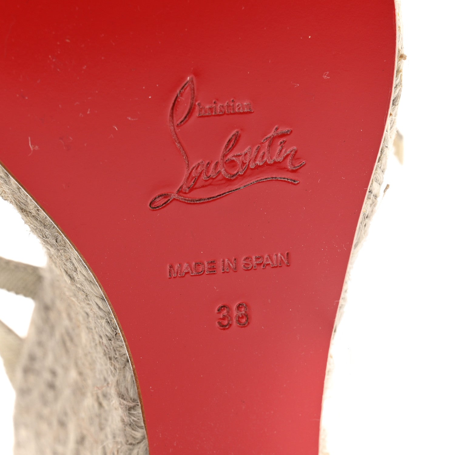 Christian Louboutin Metallic Ribbon Rope Delfin 120 Espadrille Wedges 38 Antic Silver Grezzo 7 of 9