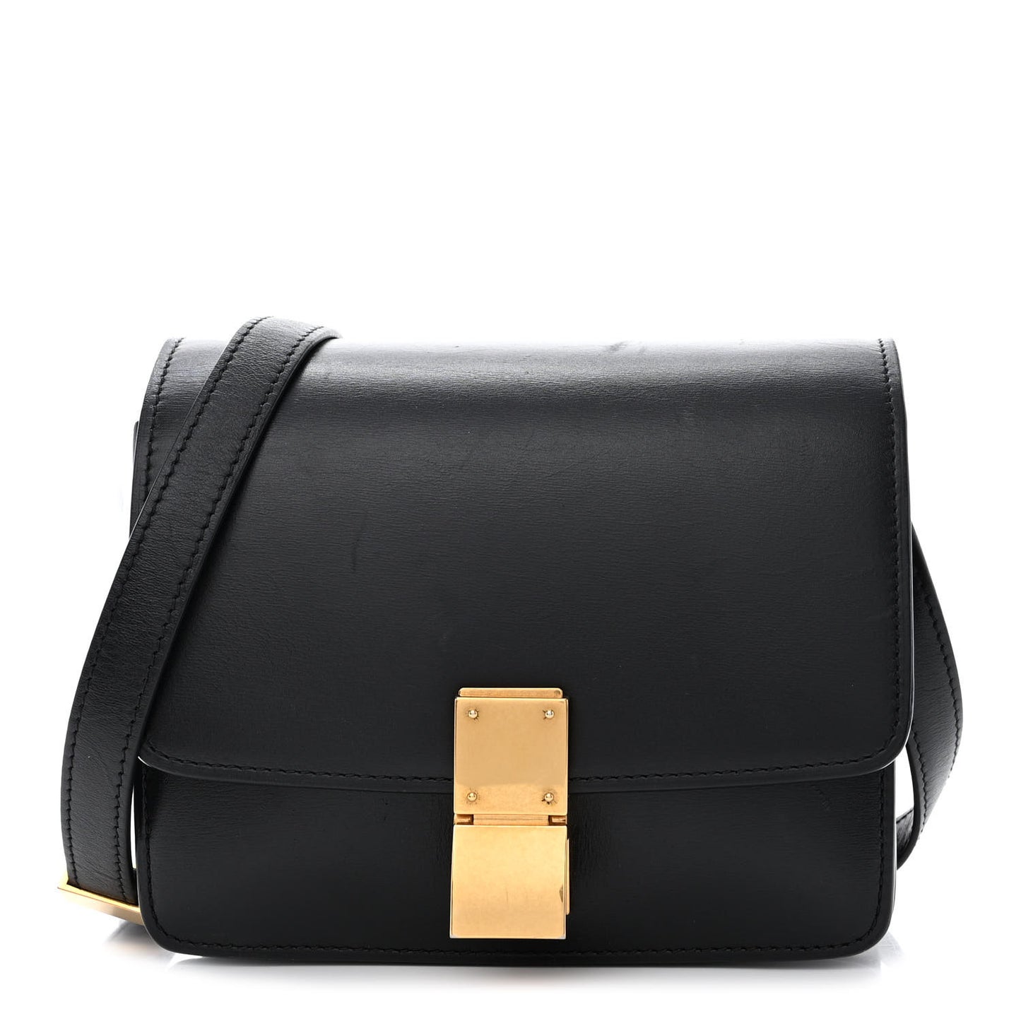 Box Calfskin Small Classic Box Flap Bag Black