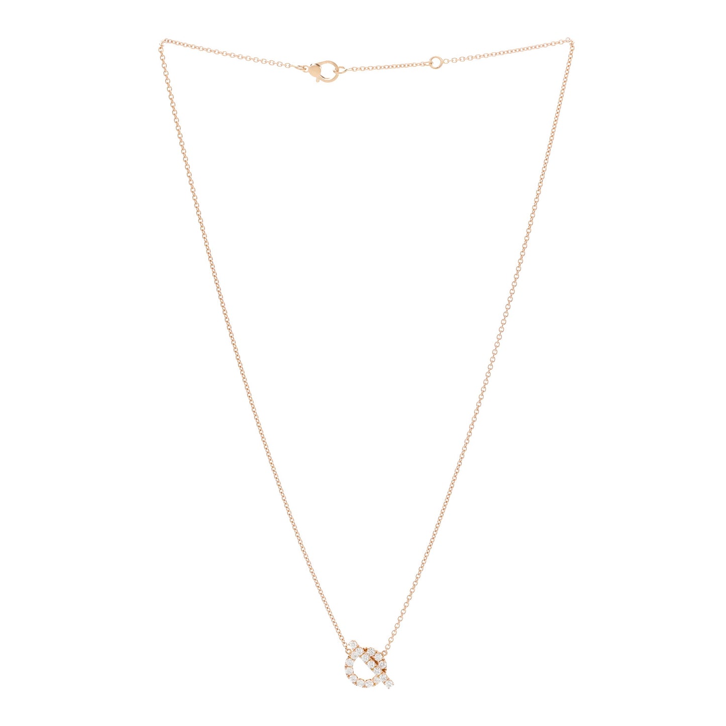 18K Rose Gold Diamond Finesse Pendant Necklace
