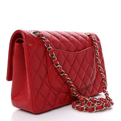 Chanel Caviar Quilted Medium Double Flap Red 3 of 10