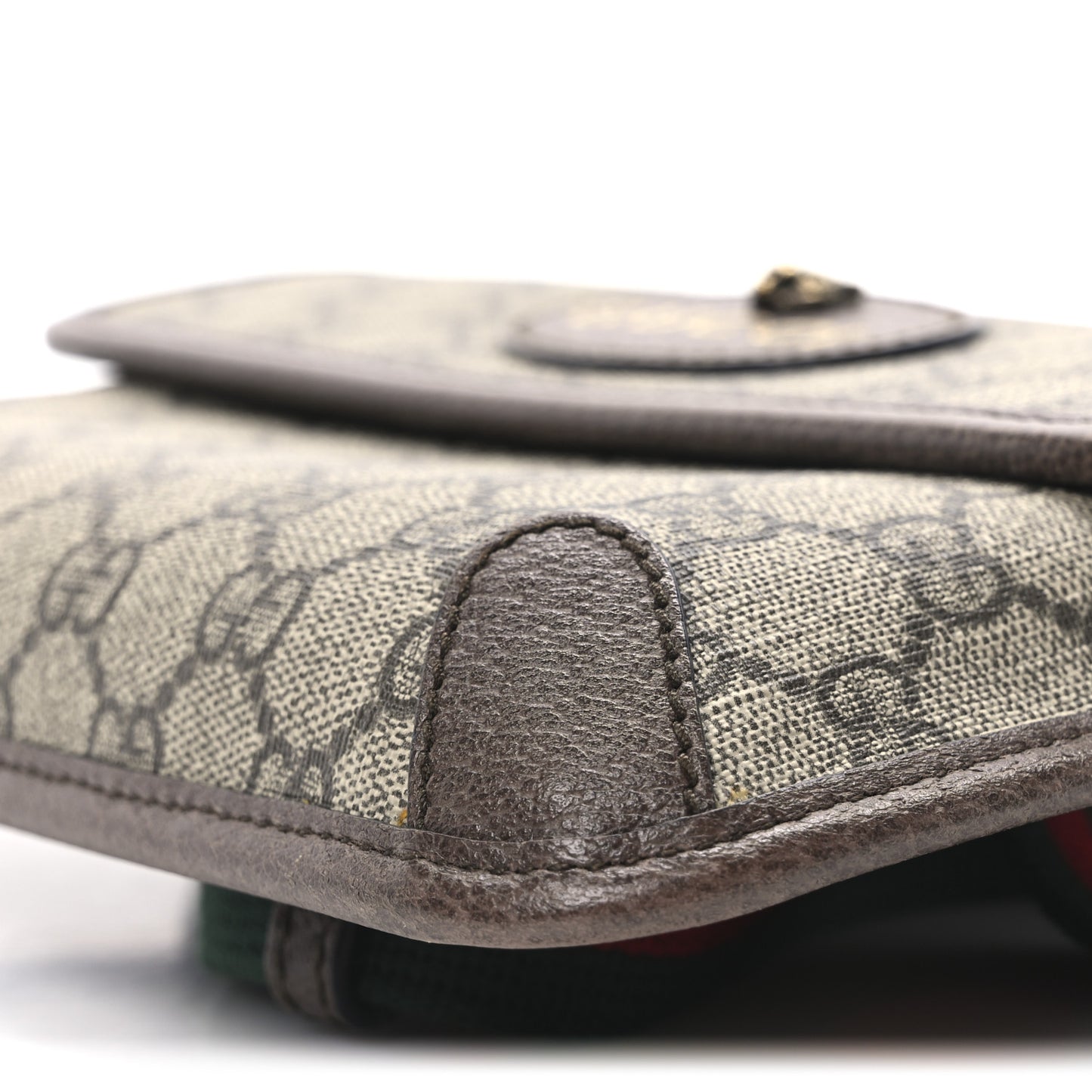 GG Supreme Monogram Neo Vintage Web Belt Bag Brown
