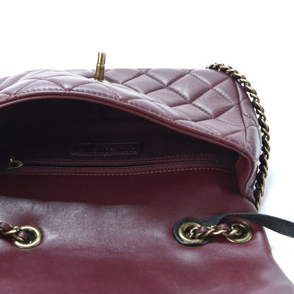 Chanel Lambskin Quilted Meat Packaged Mini Rectangular Flap Burgundy 4 of 9