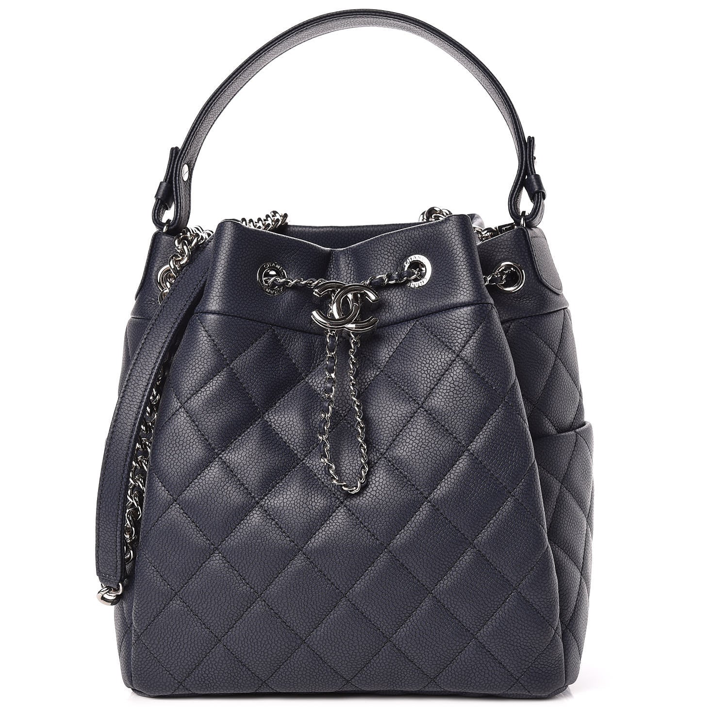 Chanel Lambskin Camellia Embossed Wallet On Chain WOC Black 2 of 19