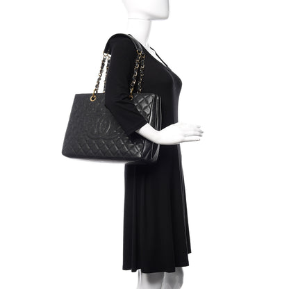 Chanel Caviar Quilted Grand Shopping Tote GST Black 2 of 10