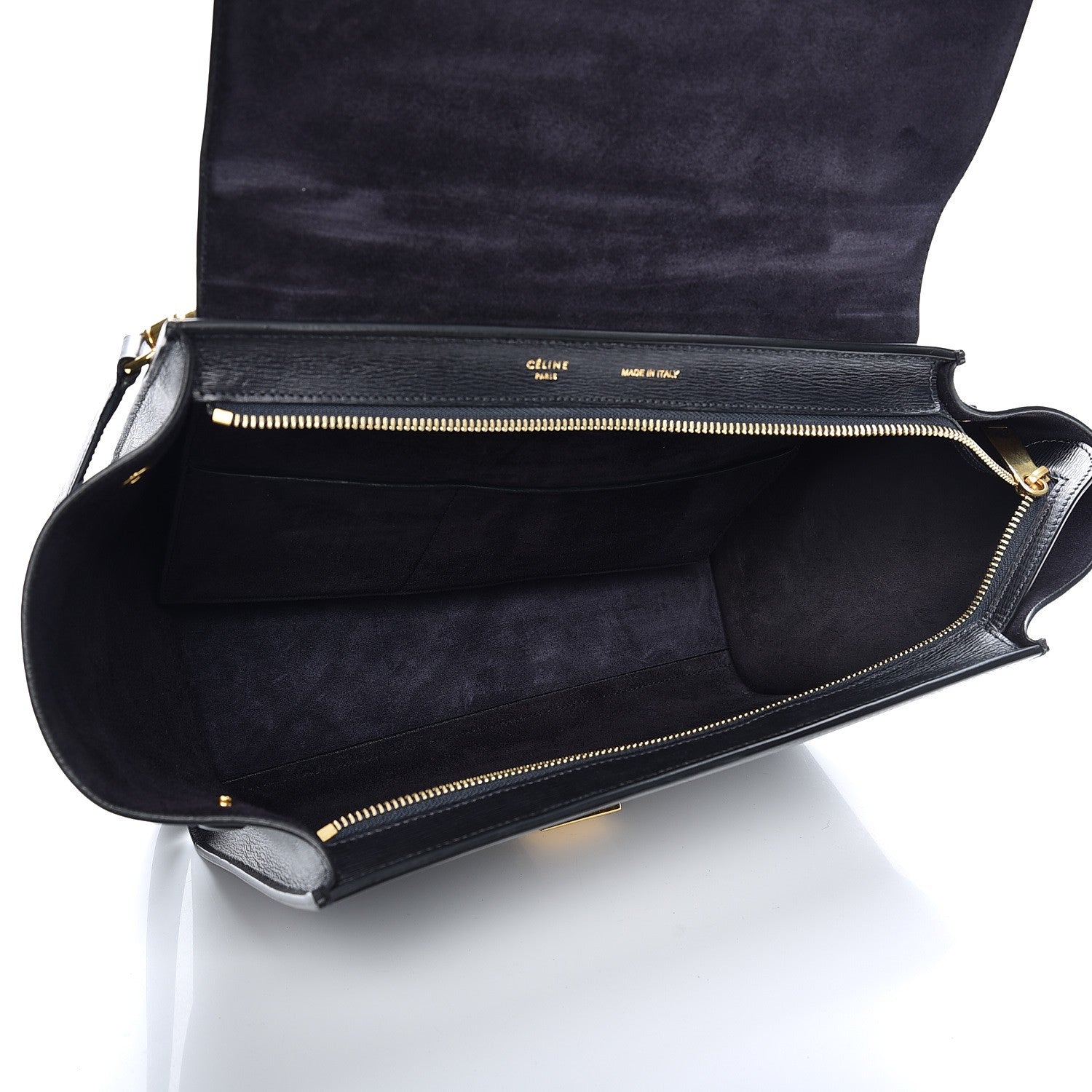 Celine Liege Calfskin Small Trapeze Black 6 of 7