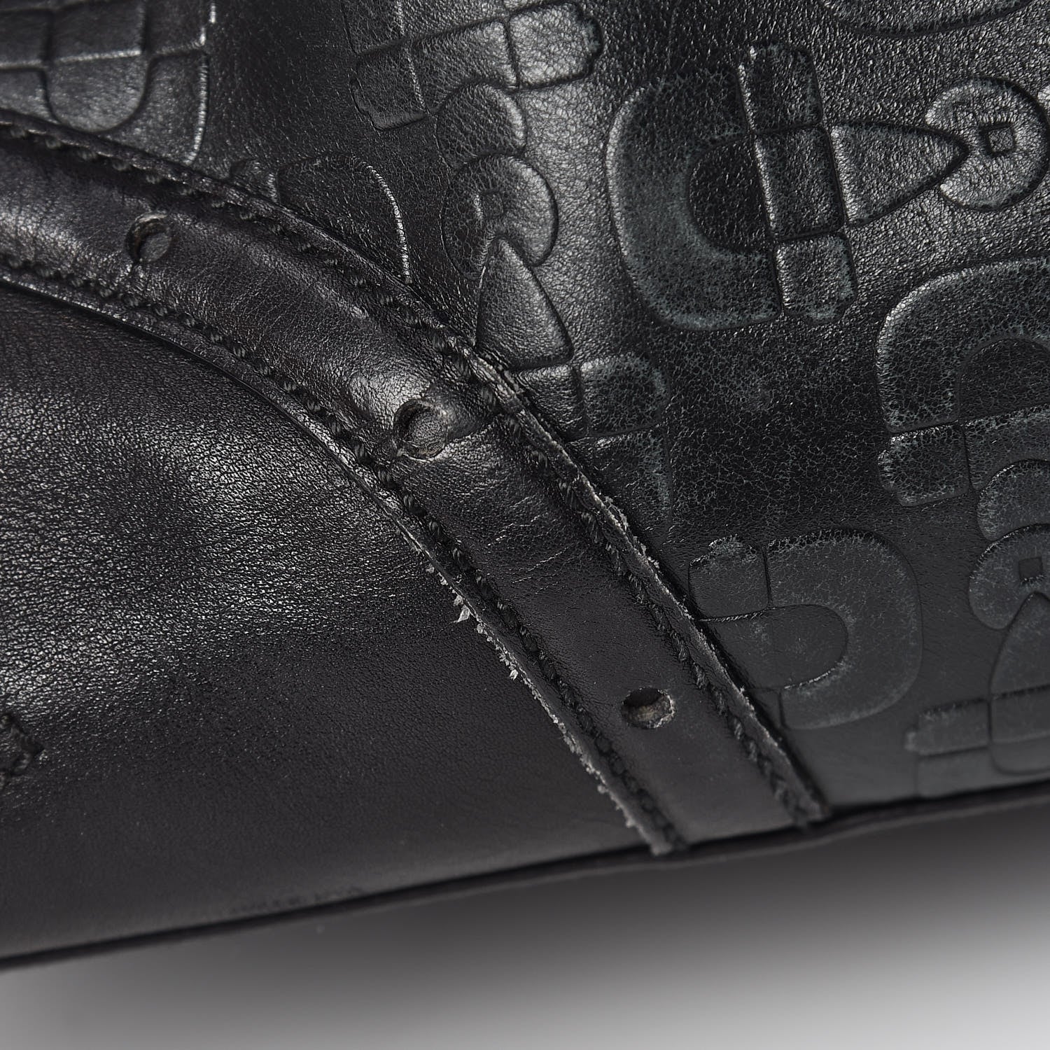 Gucci Calfskin Horsebit Embossed Large Glam Shoulder Bag Black 18 of 24