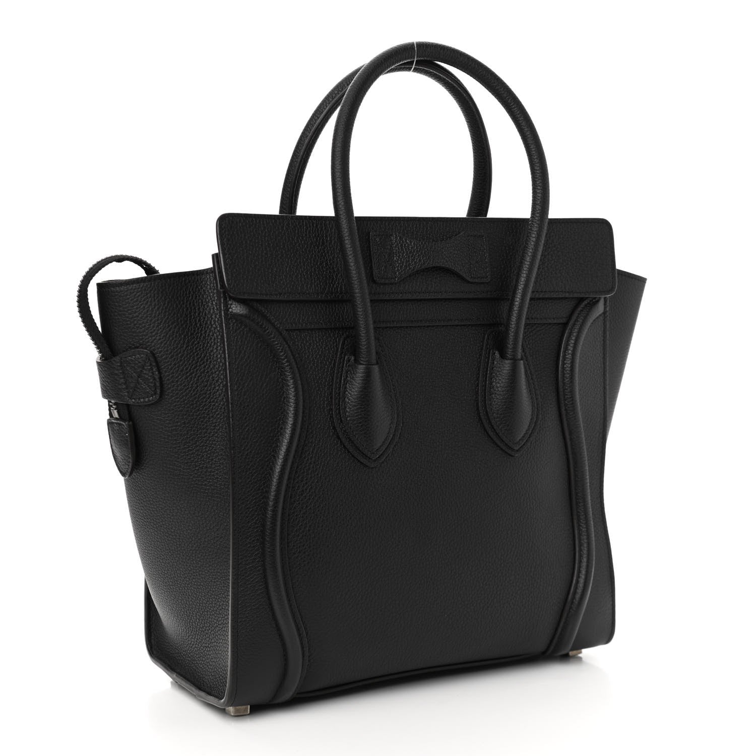 Celine Drummed Calfskin Micro Luggage Black 3 of 9