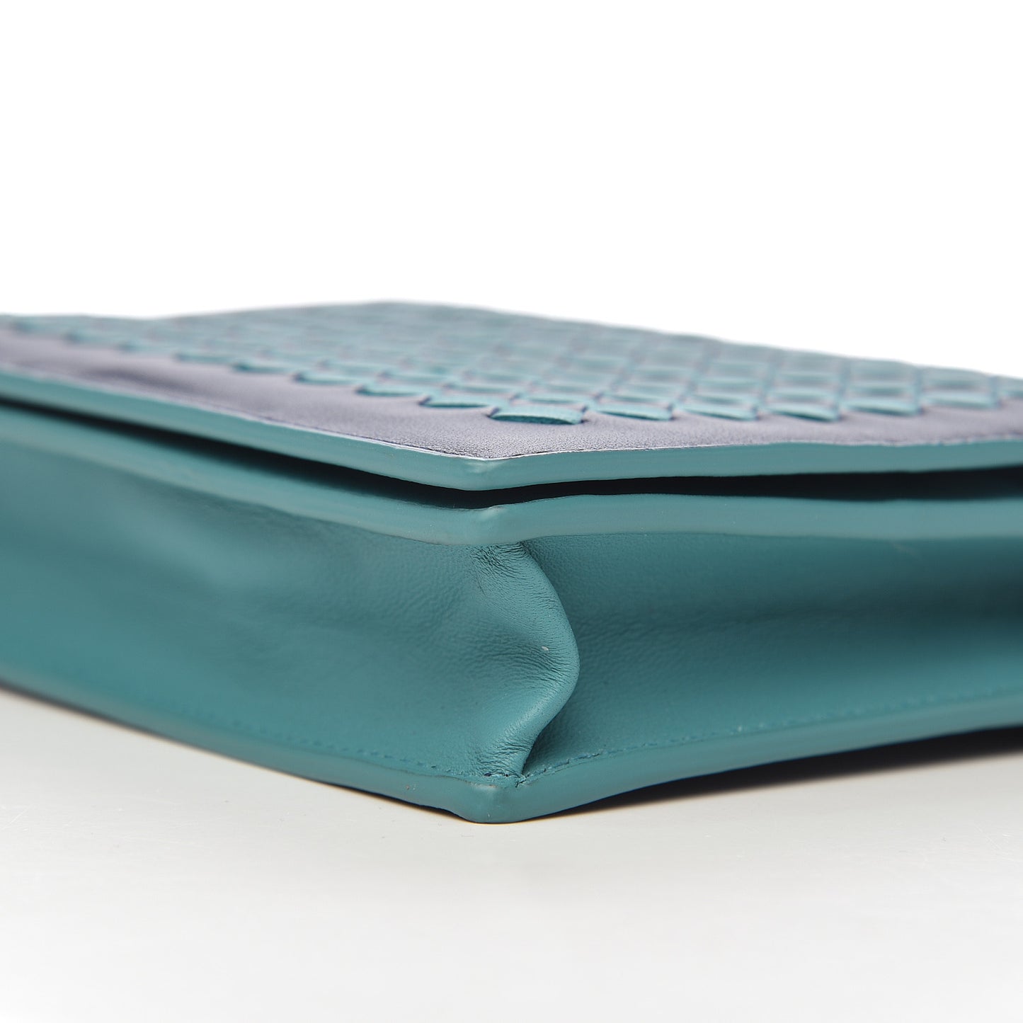 Nappa Intrecciato Crossbody Bag Atlantic Aqua