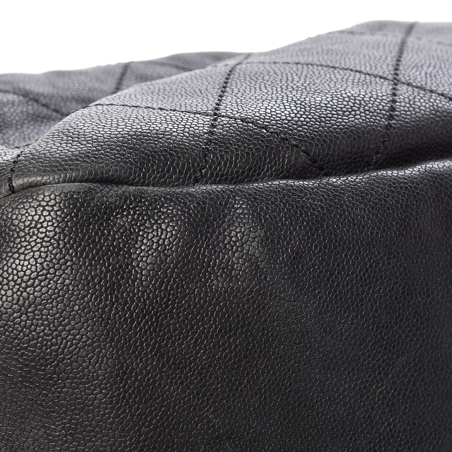 Chanel Caviar Stitched Large Outdoor Hobo Black 13 of 15