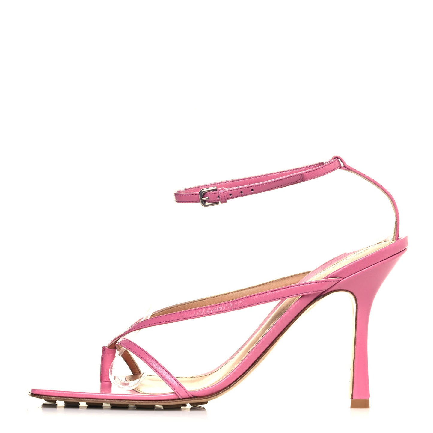 Lambskin Stretch Multi Strap 90mm Sandals 40.5 Fresia