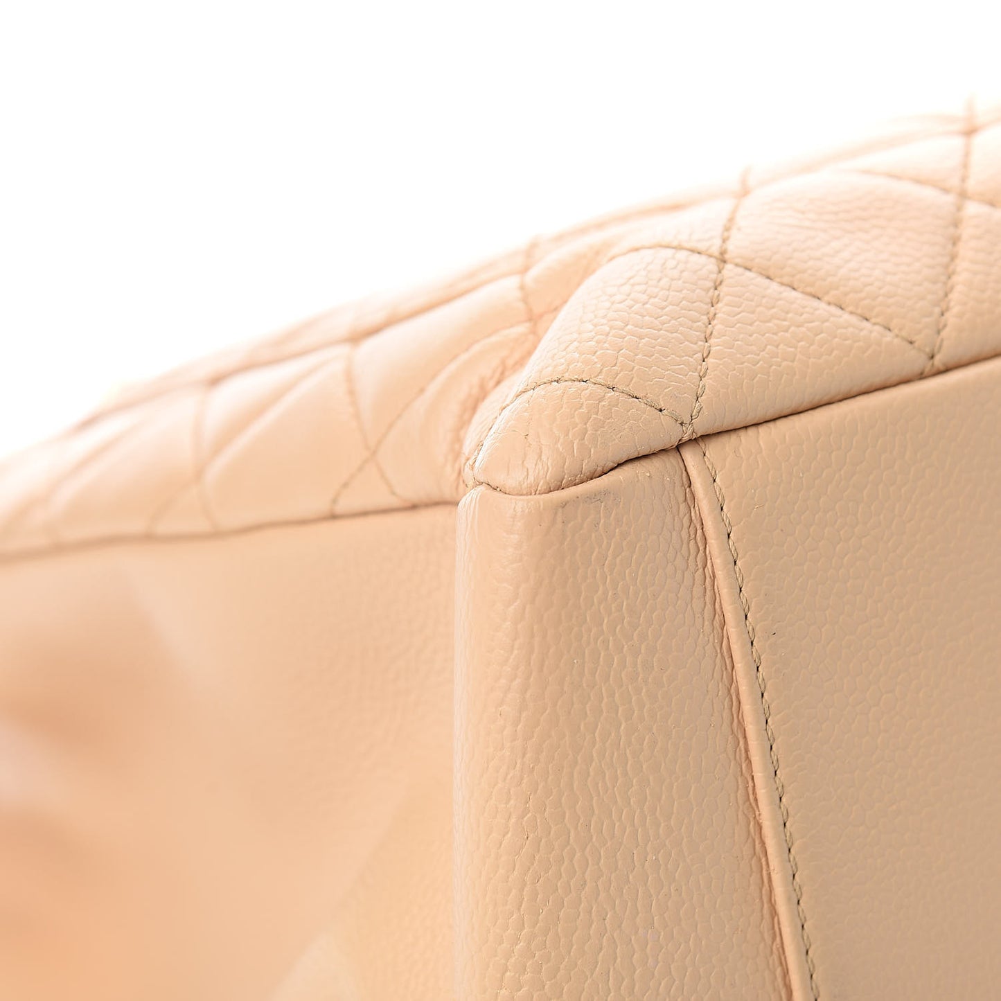 Caviar Quilted Grand Shopping Tote GST Beige