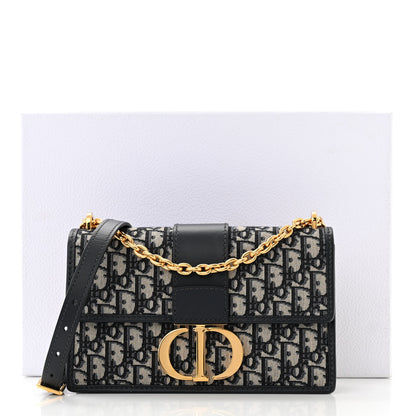 Christian Dior Oblique 30 Montaigne Chain Flap Bag Blue 11 of 11