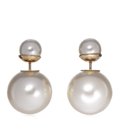 Christian Dior Pearl Mise En Dior Tribal Earrings 1 of 4