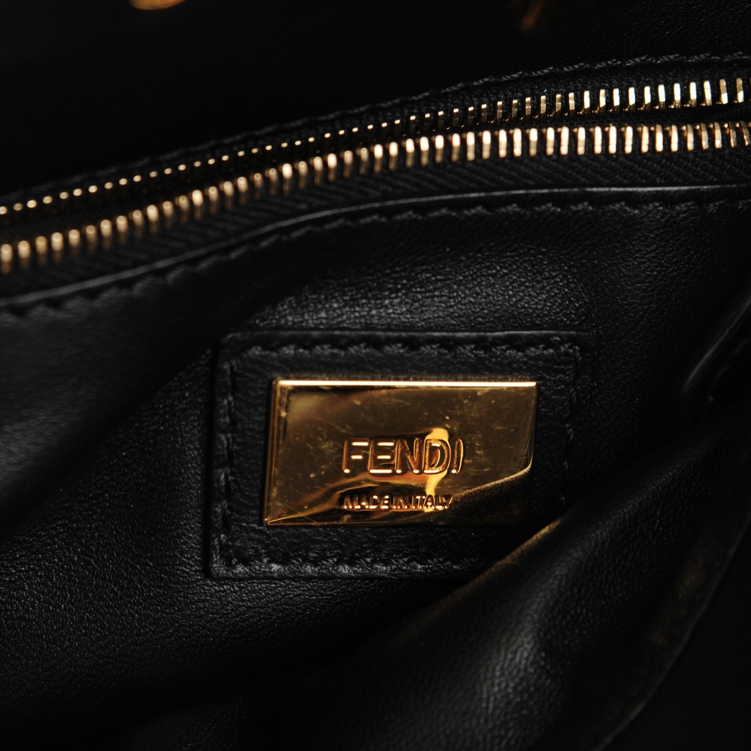 Fendi Nappa Mini Peekaboo Iconic Satchel Black 8 of 10