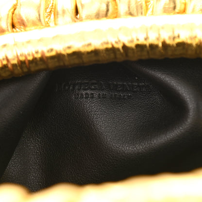 Bottega Veneta Metallic Bark Calfskin The Mini Pouch Gold 6 of 10