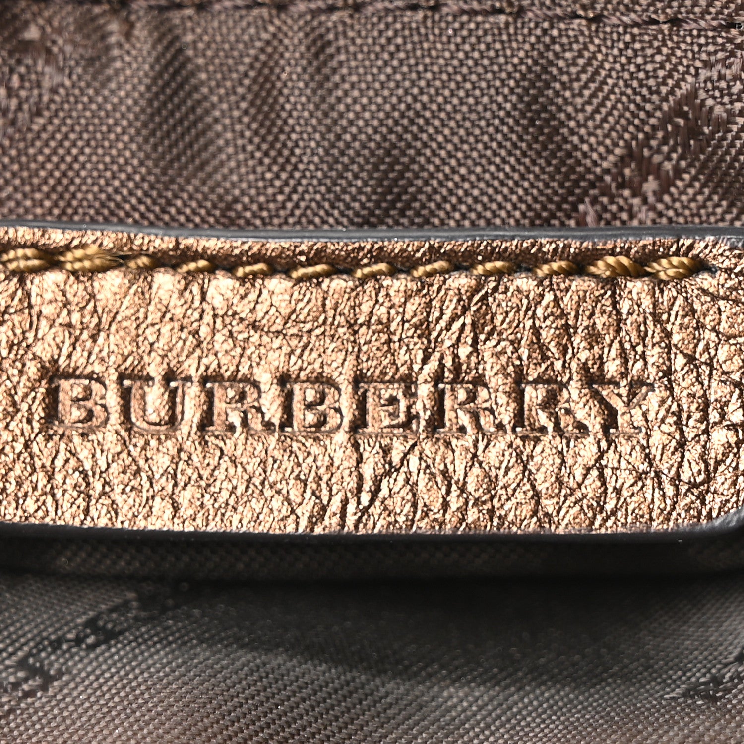 Burberry Haymarket Check Metallic Adeline Foldover Clutch Brown 6 of 10