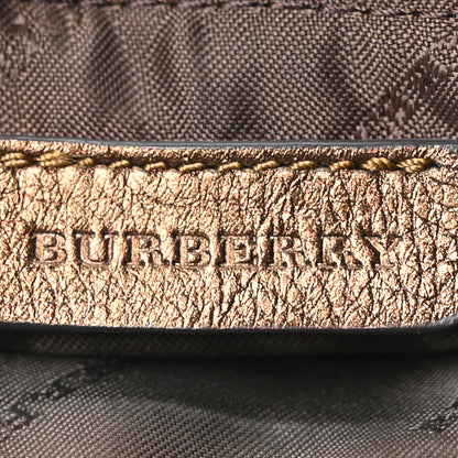 Burberry Haymarket Check Metallic Adeline Foldover Clutch Brown 6 of 10