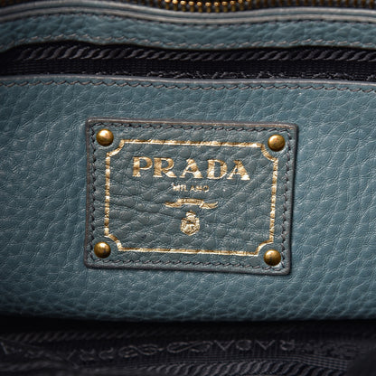 Prada Vitello Daino Push Lock Messenger Bag Marine 7 of 18