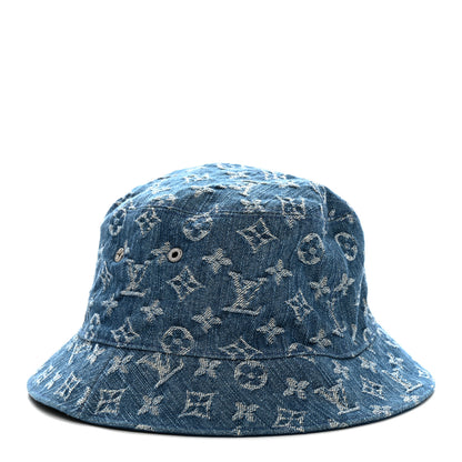 Louis Vuitton Monogram Denim Transformable Bob Bucket Hat Blue 1 of 16