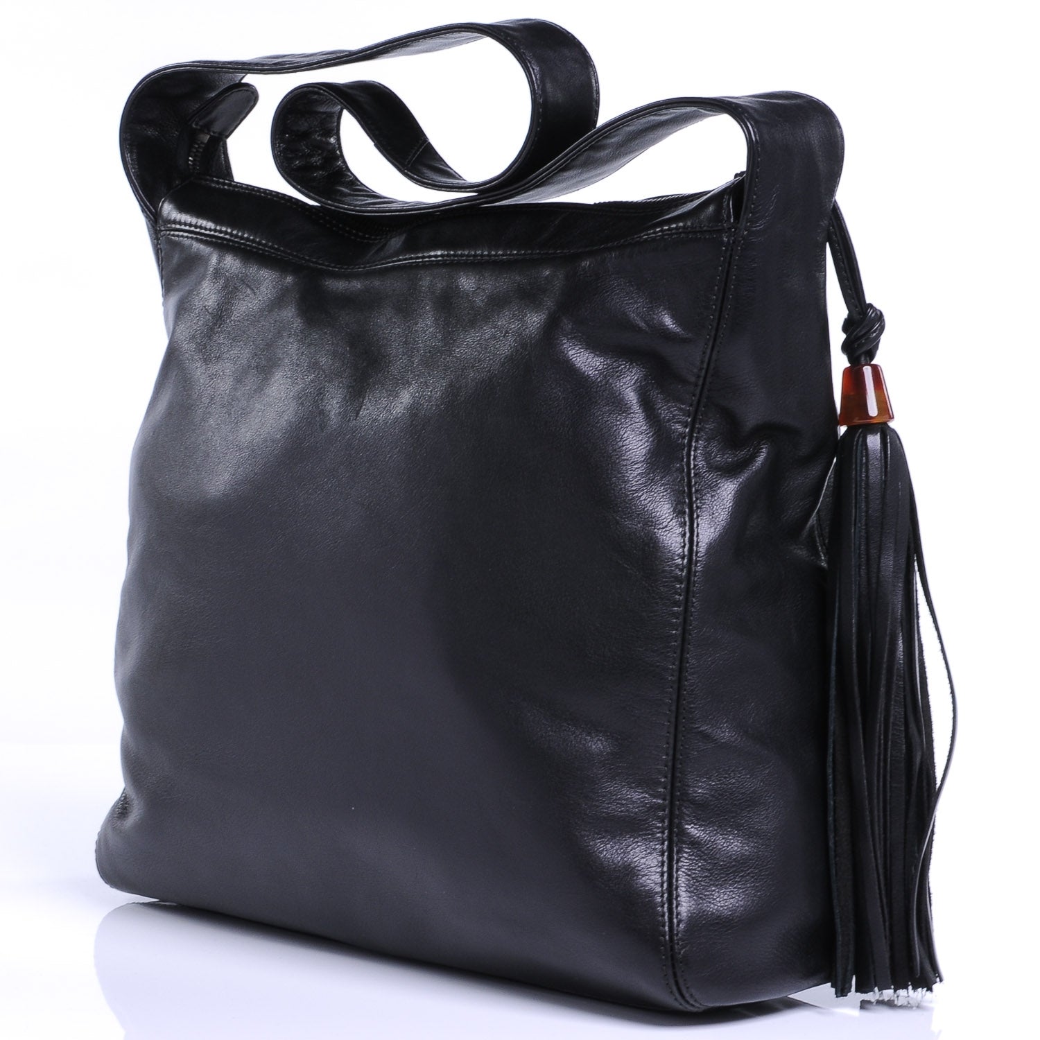 Chanel Lambskin CC Tassel Shoulder Bag Black 3 of 7