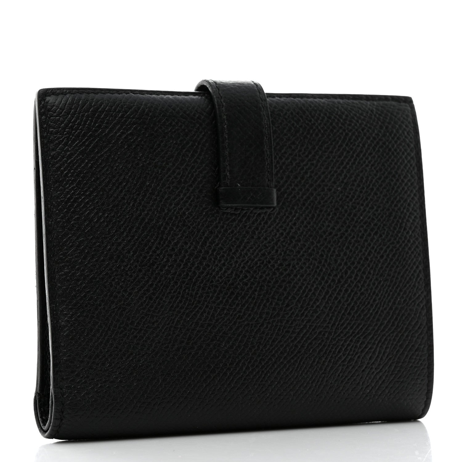Hermes Epsom Bearn Compact Wallet Black 3 of 8