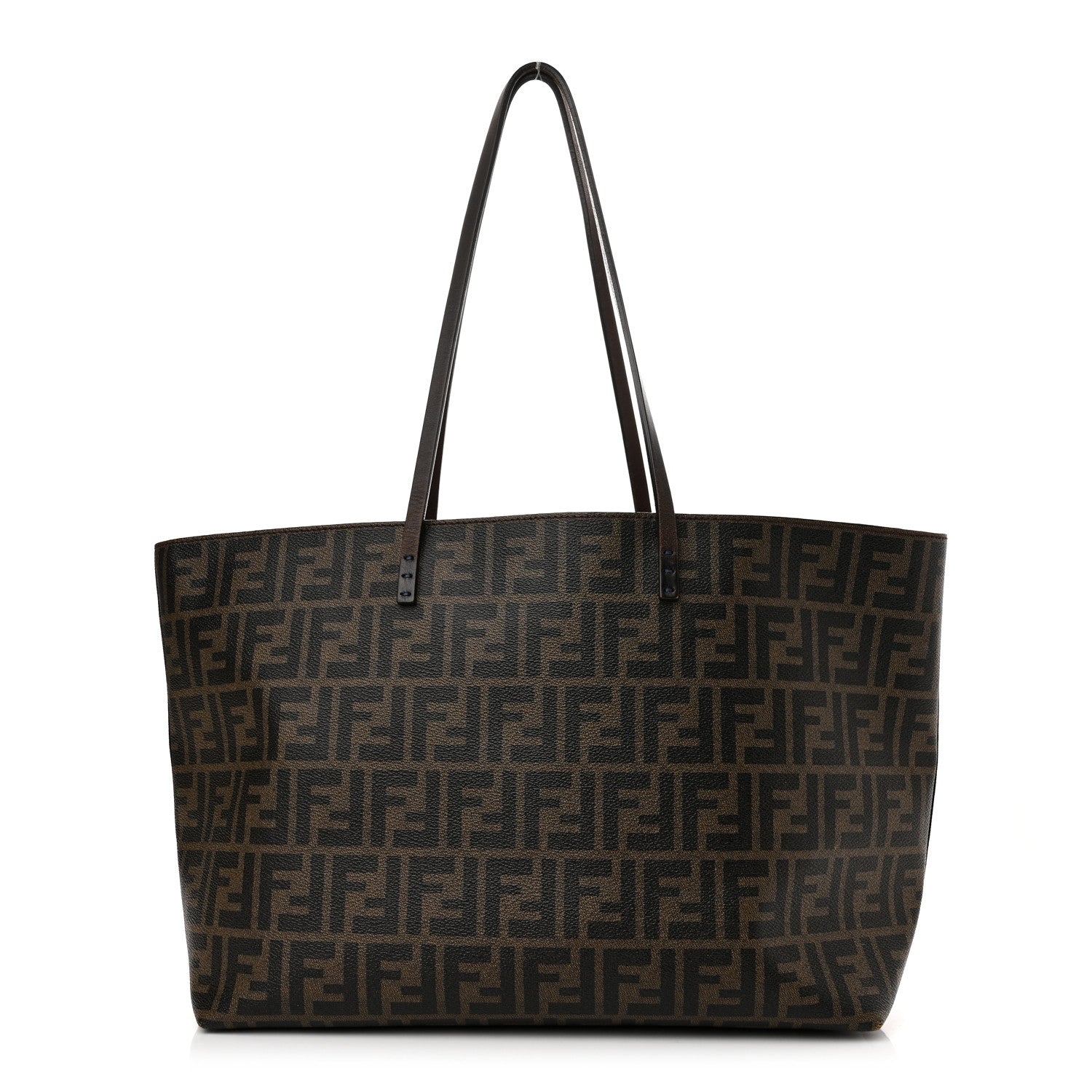 Fendi Zucca Spalmati Medium Roll Tote Tobacco Blue 1 of 18