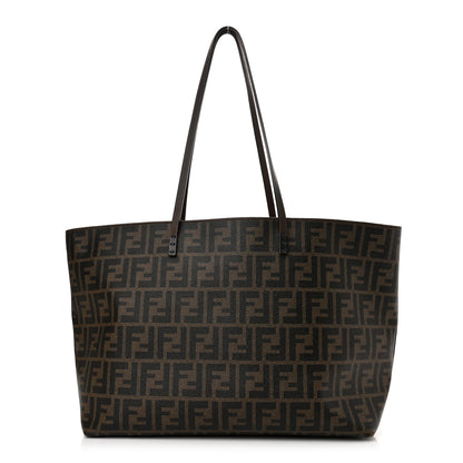 Fendi Zucca Spalmati Medium Roll Tote Tobacco Blue 1 of 18