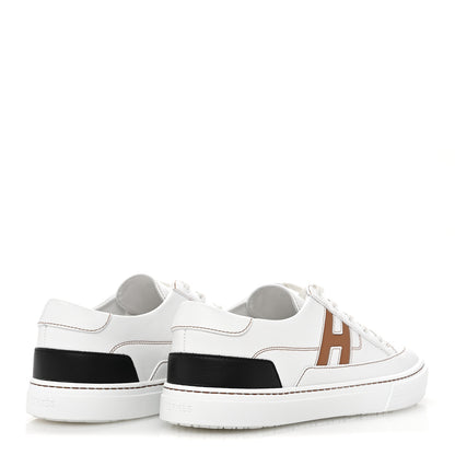 Hermes Calfskin Mens Deep Sneakers 39.5 White Naturel 5 of 12