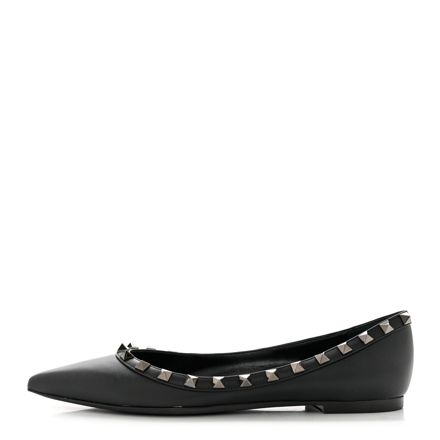 Valentino Garavani Nappa Rockstud Ballerina Flats 37 Black 1 of 9